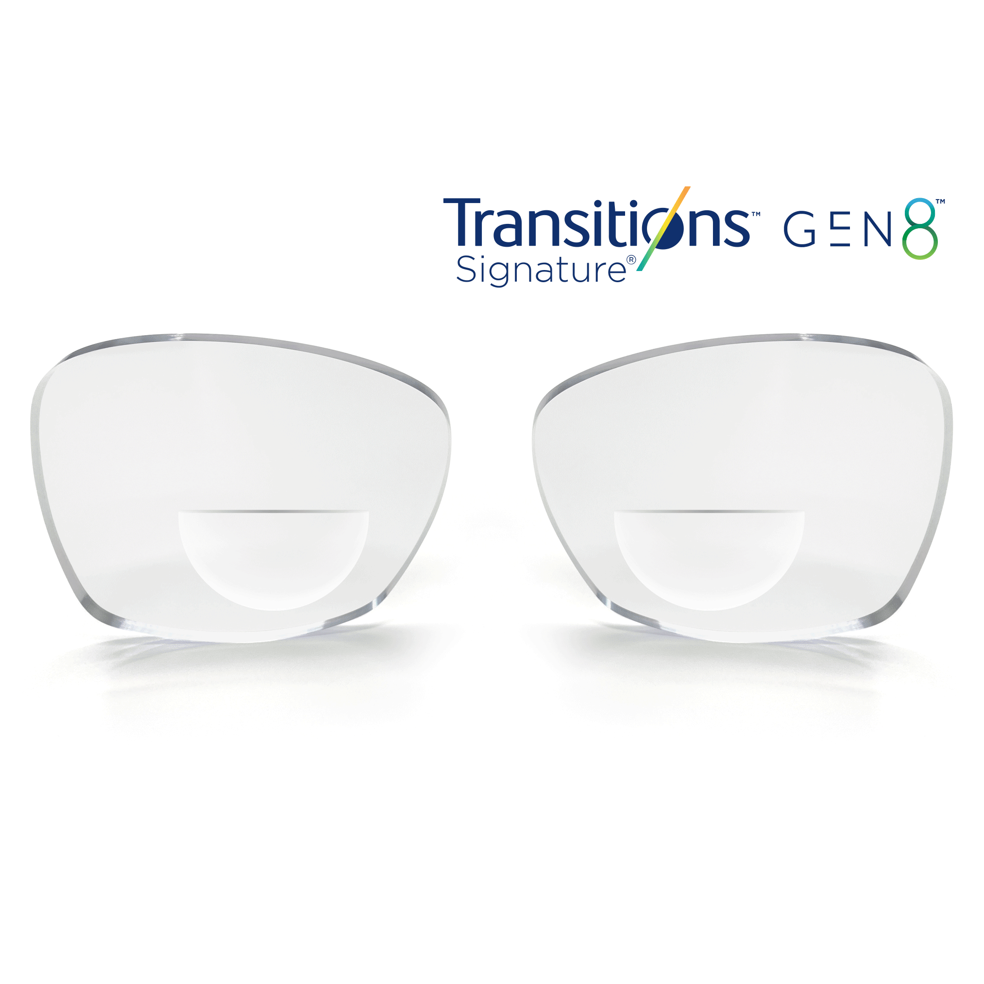 Green Bifocal Transitions CR-39 + Premium Anti-Glare + Blue Blocker